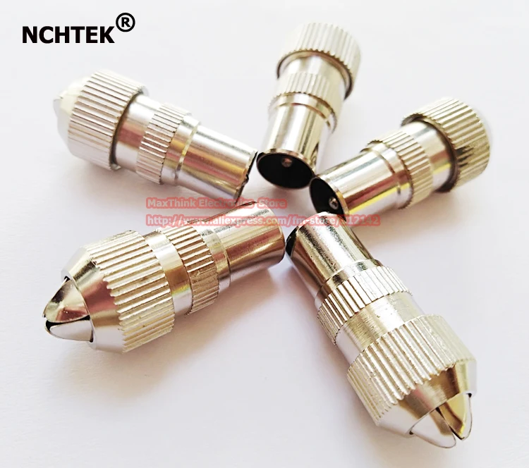 NCHTEK RF антенна CATV ТВ FM коаксиальный кабель PAL штекер Адаптер никель/Бесплатная
