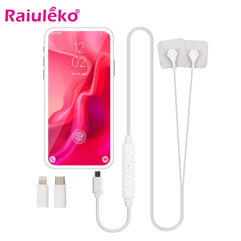 Мобильный телефон Электрический массажер TENS для мышечного стимулятора терапия