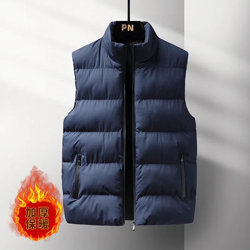 custom made 5XL Sleeveless Men Vest Jacket Winter Fashion Autumn Hip Hop Streetwear Jackets Male Oversize Loose Japanese Casual