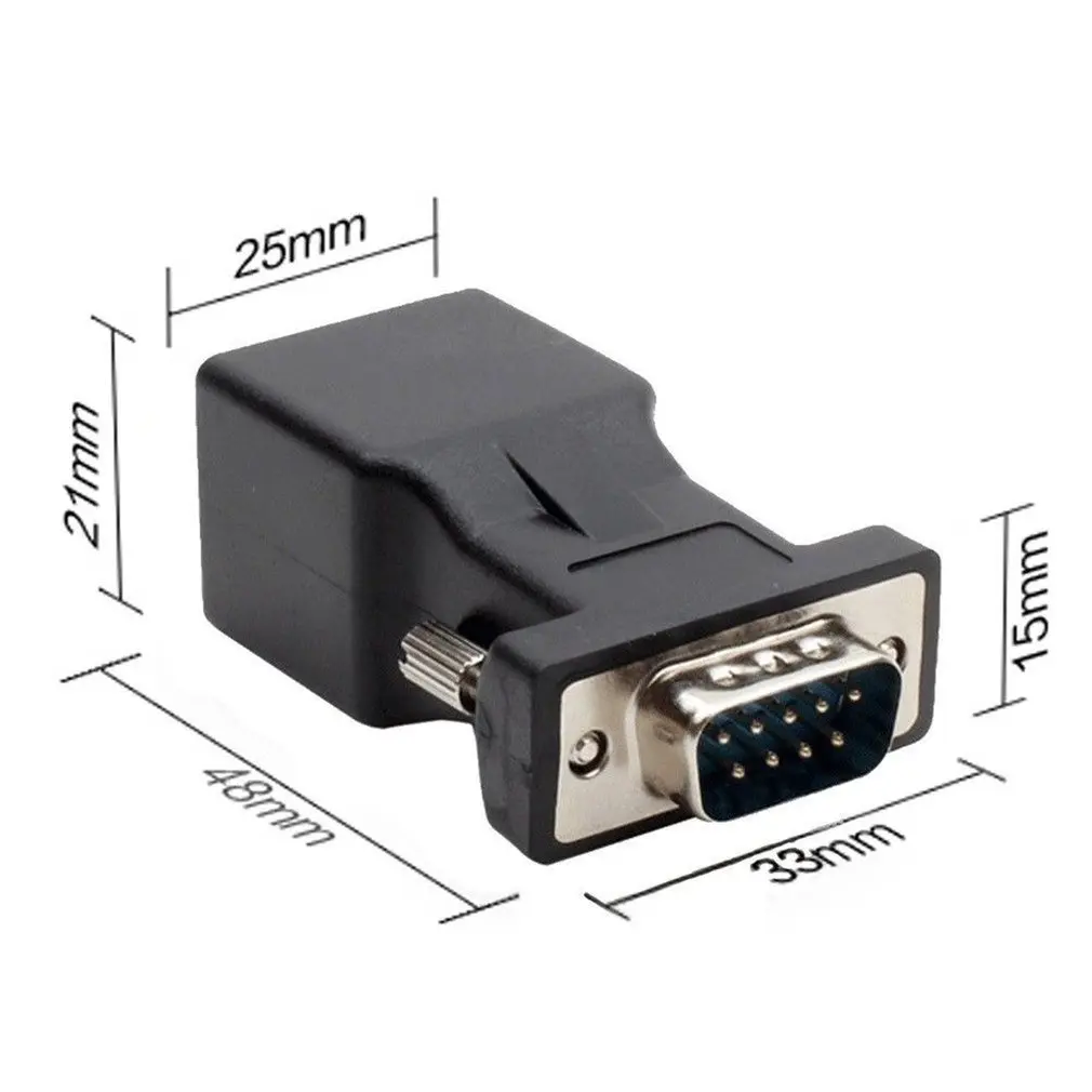 

9-Pin DB9 Female To RJ45 Connector DB9 Male To RJ45 Connector DB9 Port Extender Network Ethernet Cable Adapter