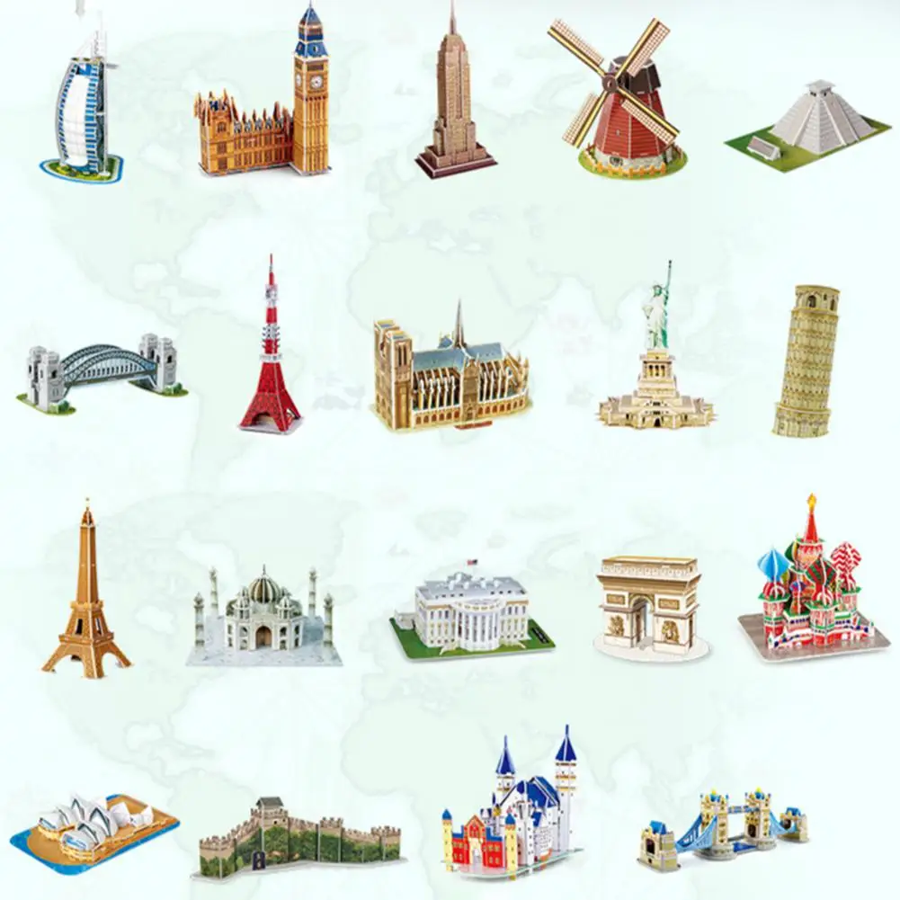 Игрушка-Известое здание 3d головоломка для DIY