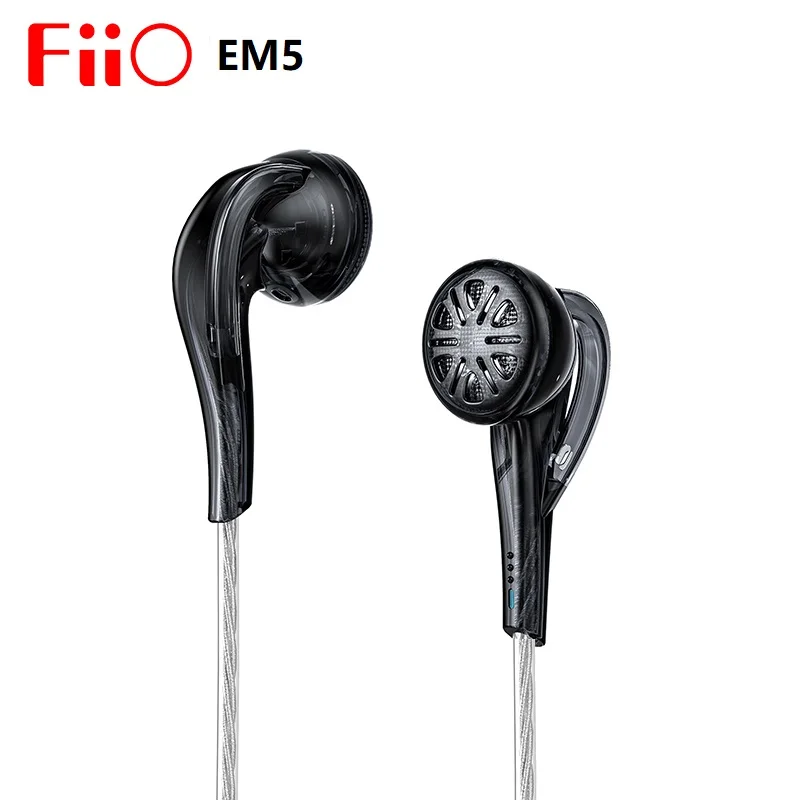 Hi-Fi наушники FiiO EM5 с басами проводные динамическим драйвером и плоской головкой