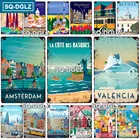 SQ-DGLZ Амстердам, металлический знак, винтажная фототабличка, Настенный декор для бара, клуба, мужская пещера, художественный постер для рисования, подарок на заказ