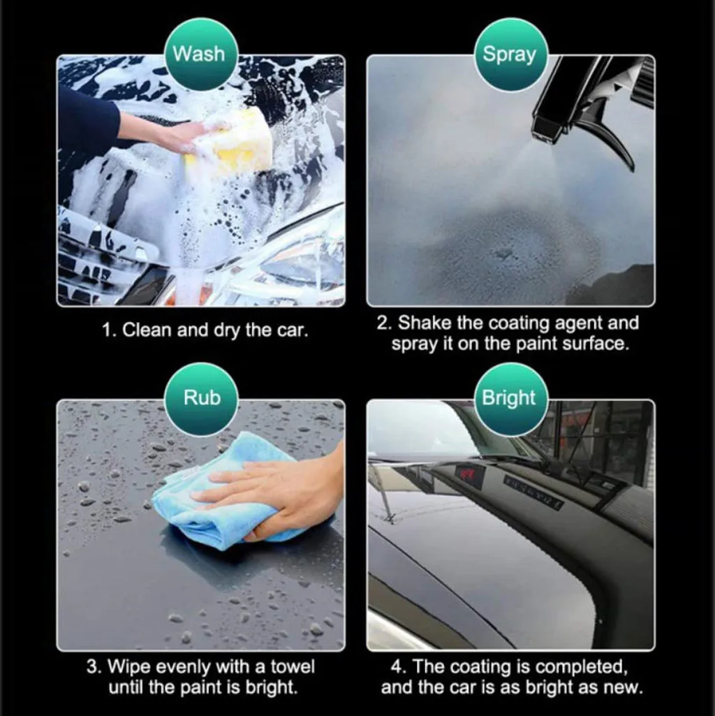 Automotive nano spray coating agent Liquid Ceramic Spray Coating Top Coat Quick Nano-Coating Auto Wax 100/120ML | Автомобили и