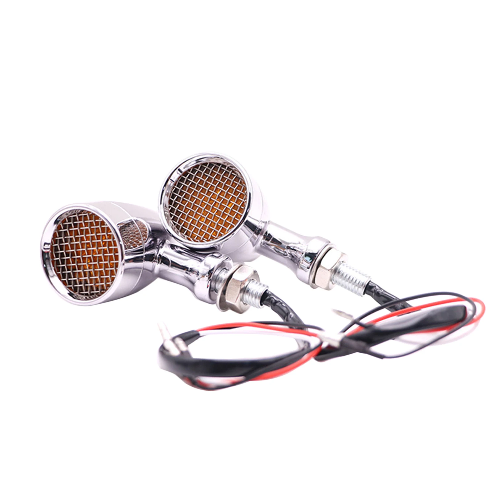 

1pair Motorcycle Accessories LED Turn Signal Light 12V Easy Install Waterproof Super Bright Universal Riding Aluminum Alloy