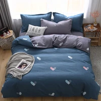 love heart bedding set simple duvet cover pillowcase quilt cover single queen king size creative bedclothes 3pcs