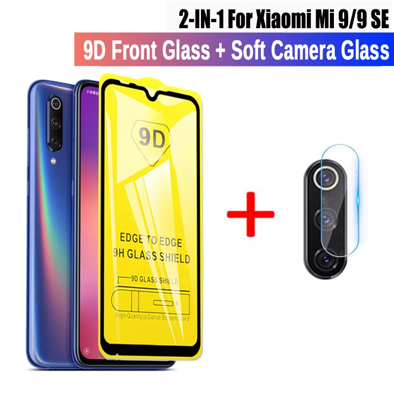 Защитное стекло 2 в 1 9D для камеры Xiaomi Mi9 SE Mi 9 Защитная пленка задней крышки