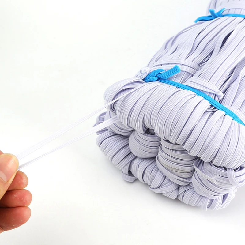 3/6/10/12 мм белые/черные плоские эластичные ленты эластичная резинка лента для