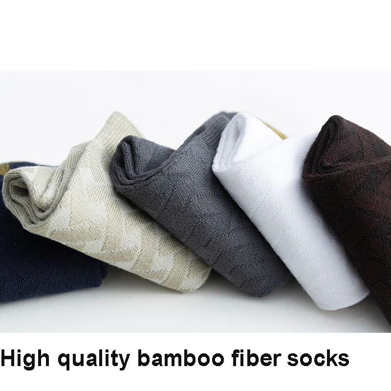 

2021 High Quality Bamboo Socks 6Pairs/Lot Autumn Winter Crew Male Socks Compression Business Dress Long Sock Breathable Gift