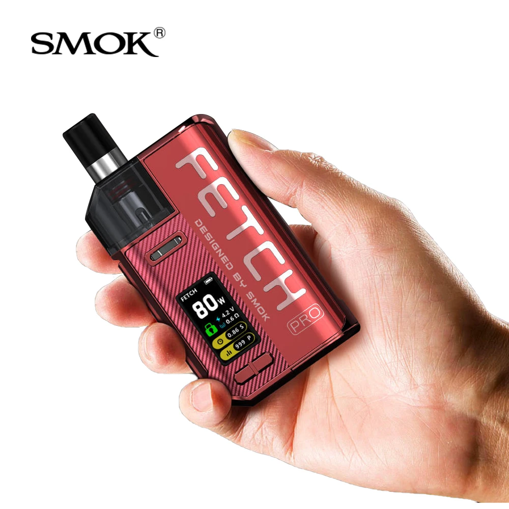 

Original SMOK Fetch Pro Pod Kit 80W 4.3ml Catridge RPM Mesh 0.4ohm RGC Conical Mesh Coil 0.17ohm Vaporizer E-Cigarette