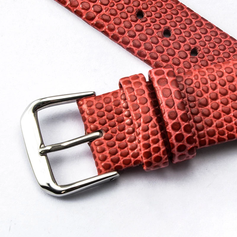 ALK Watch Band 18mm Top Luxury Lizard Pattern Leather Wristband 20mm Brand Watch Accessory Square Pin Buckle Strap 14mm 16mm