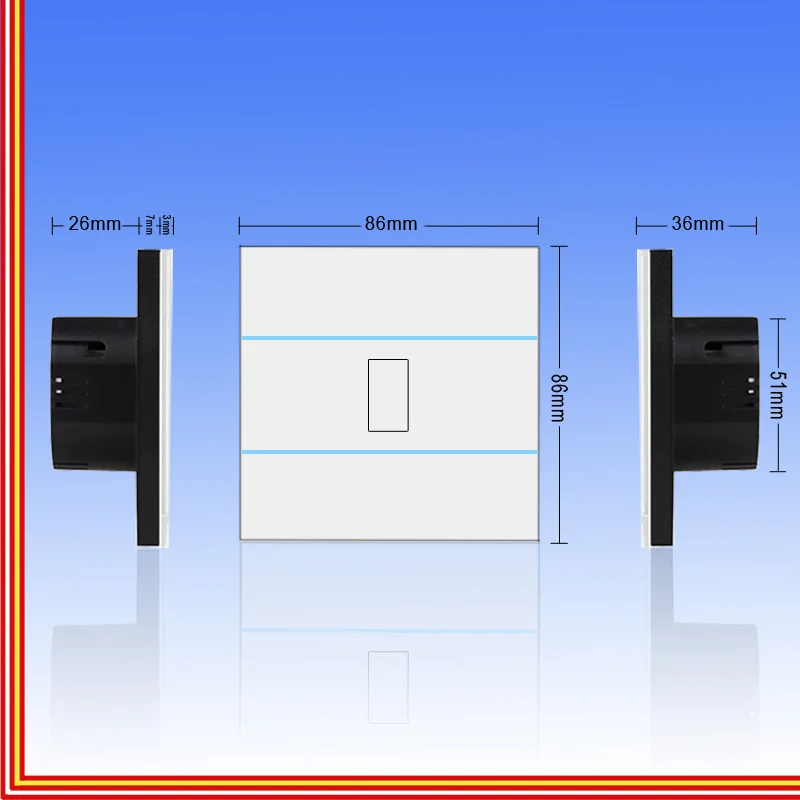 Настенный сенсорный выключатель настенный переключатель освещения панель из