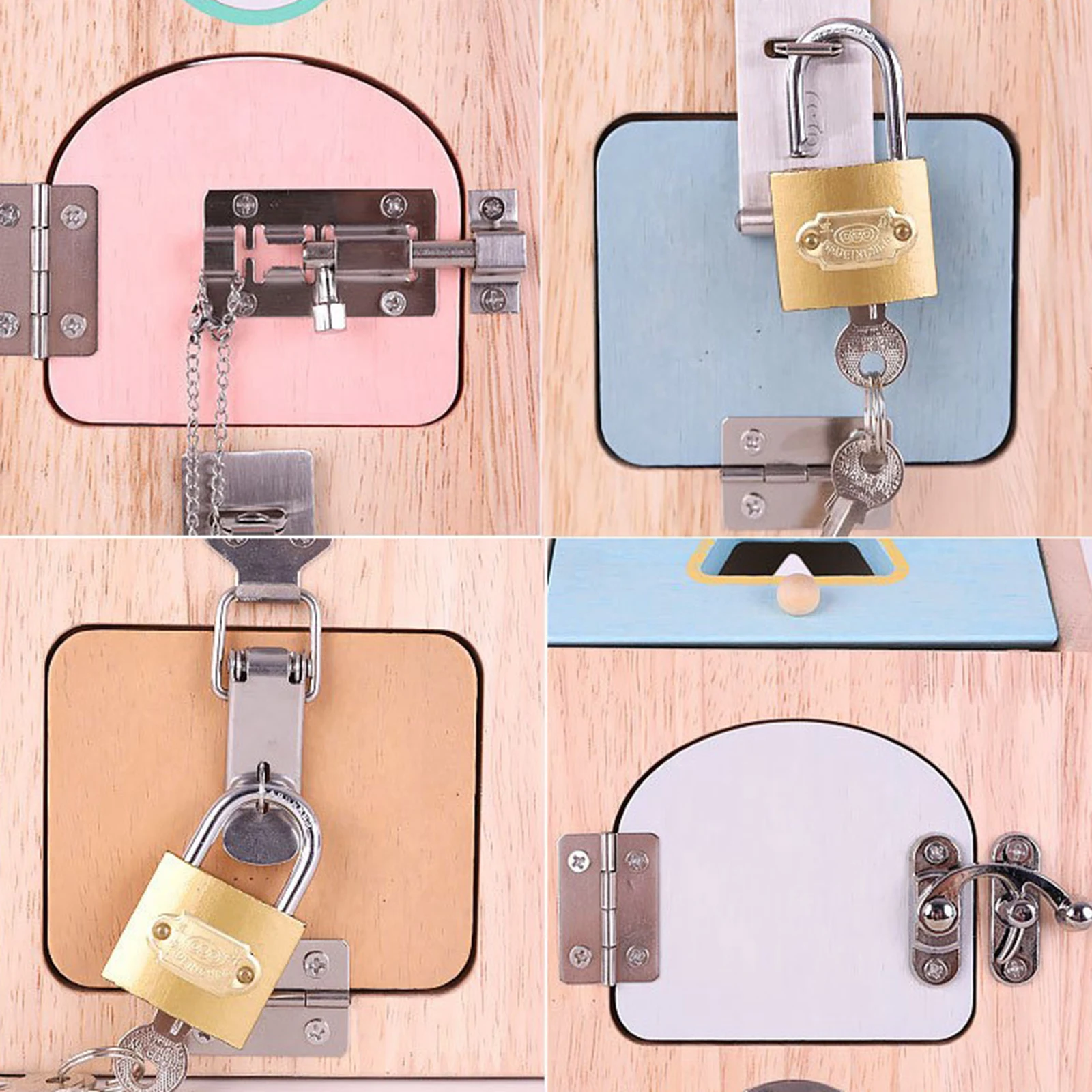 

Montessori Lock Box Toy Kids Early Educational Memory Board Game Puzzle Toy