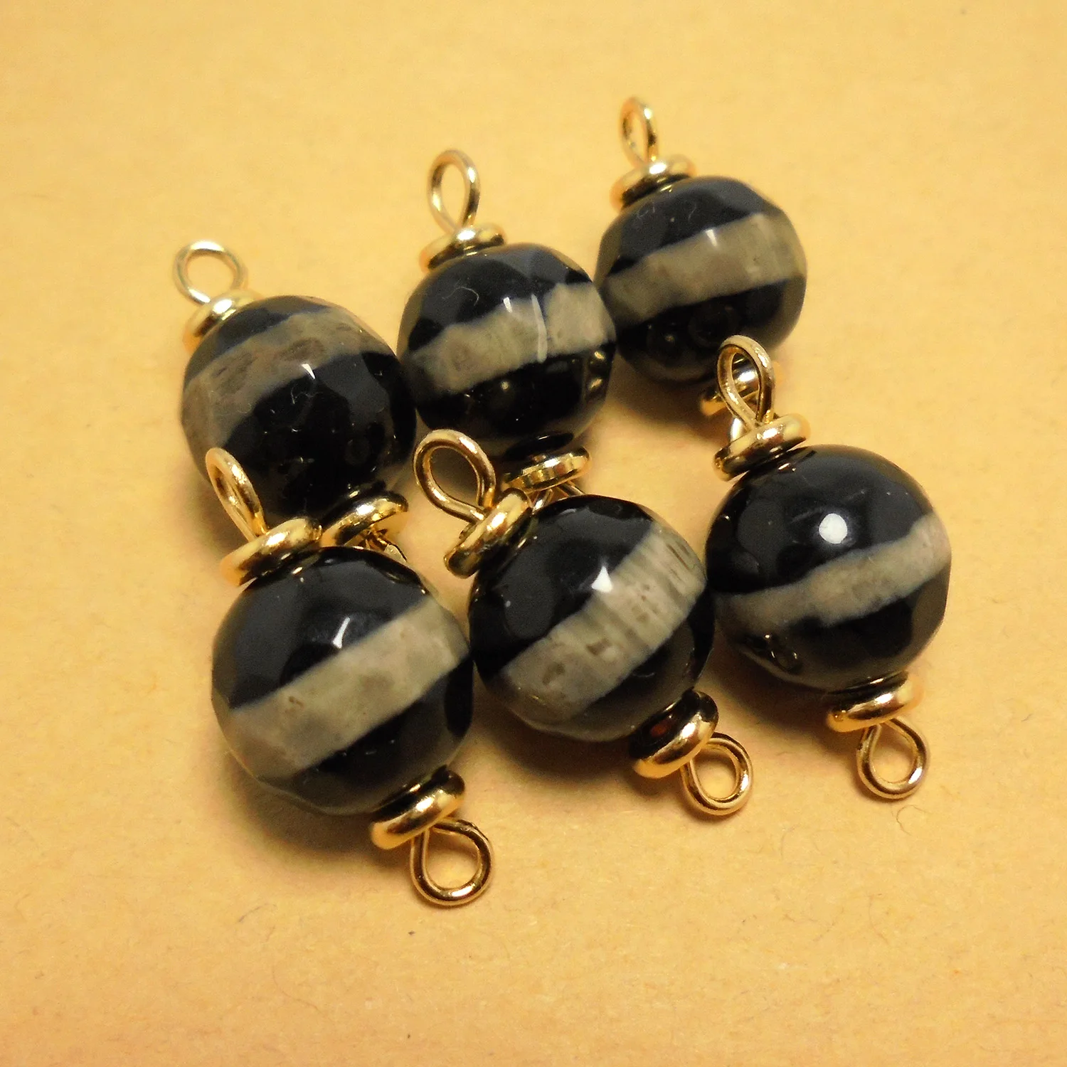 

Bead Charms Hanging Cecoration Natural Stone Ball Pendant 20.5x10mm Necklace Bracelet Jewelry Making Fingdings-6pcs