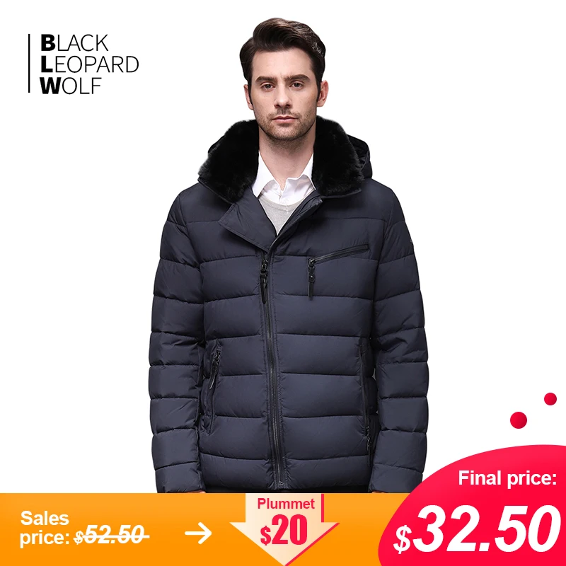 Blackleopardwolf Новое поступление горячая распродажа зимняя ветрозащитная мужская куртка с капюшоном теплая мужская парка высокого качества модная куртка BL-515