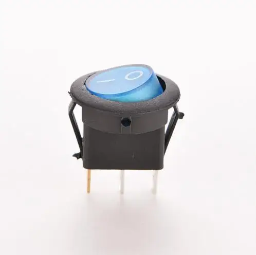 

DOT ROUND ROCKER SPST TOGGLE SWITCH CAR BOAT LIGHT Blue 2PCS 12V 16A