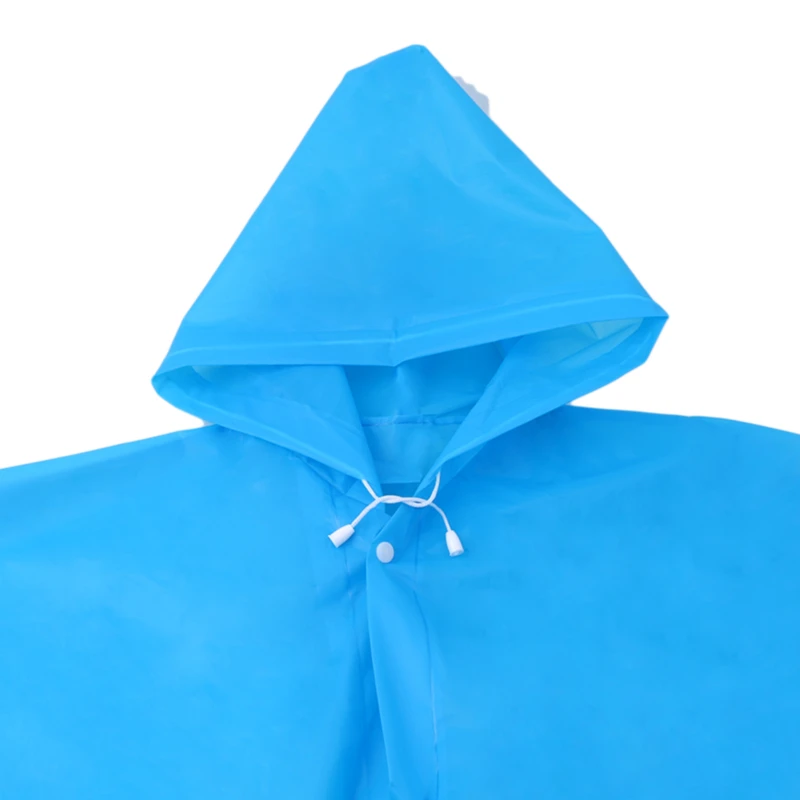 Экологичный женский дождевик мужской синий с капюшоном пончо мотоциклетный