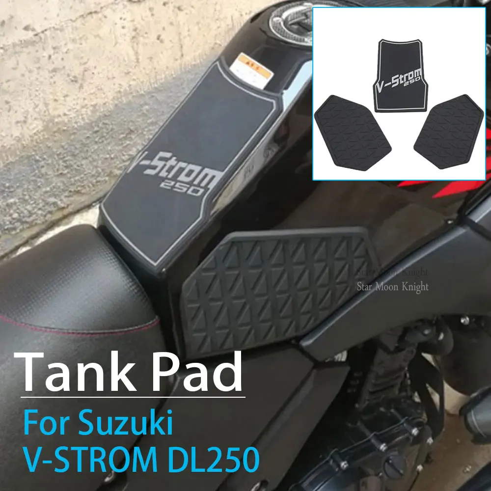 

Stickers on motorcycle tank protection tankpad Knee Grip Tank Pad Fuel Sticker For SUZUKI V-strom250 VSTROM 250 DL250 DL 250