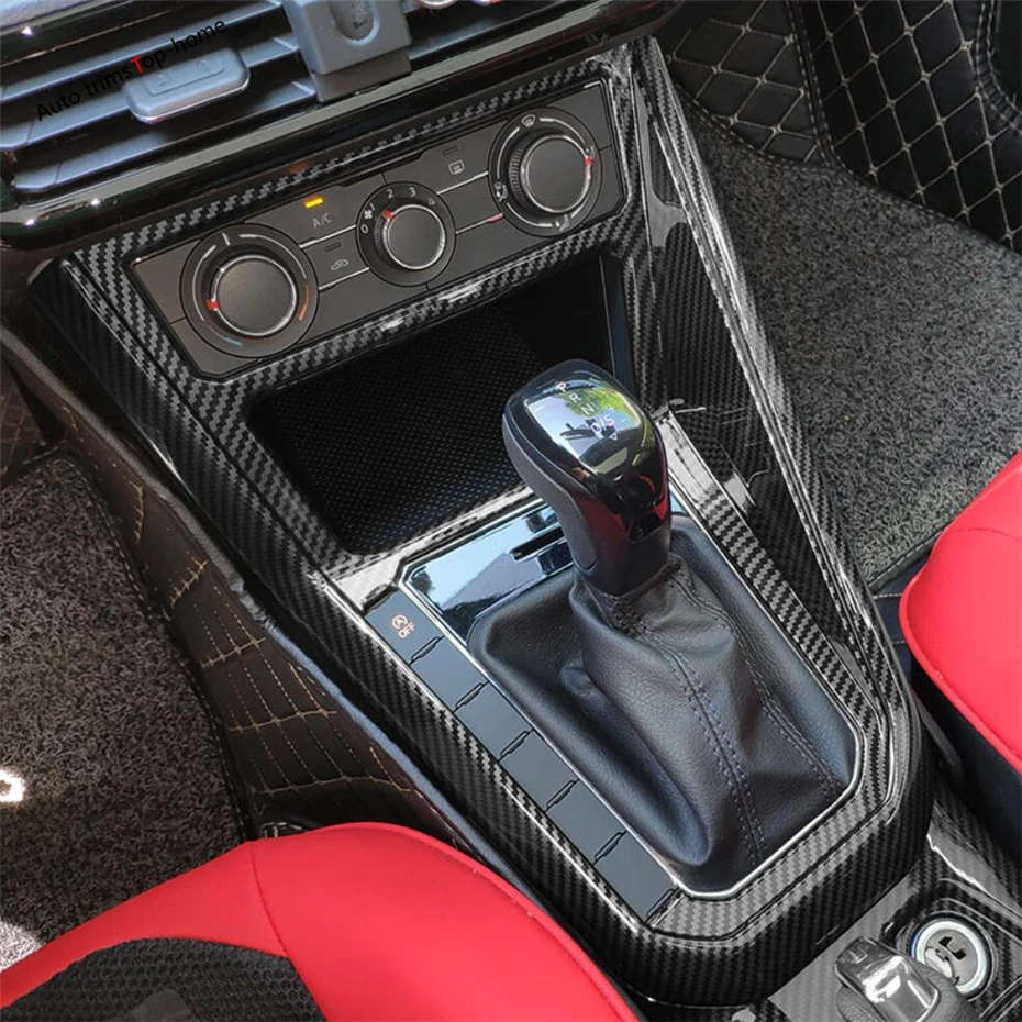 

Door Handle Bowl / Head Lights Lamps / Window Lift Button Panel Carbon Fiber Look Cover Trim For VW Volkswagen Polo 2019 - 2021