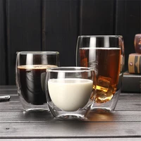 transparent glass coffee cup milk whiskey tea beer double creative heat resistant cocktail vodka wine mug drinkware tumbler cups