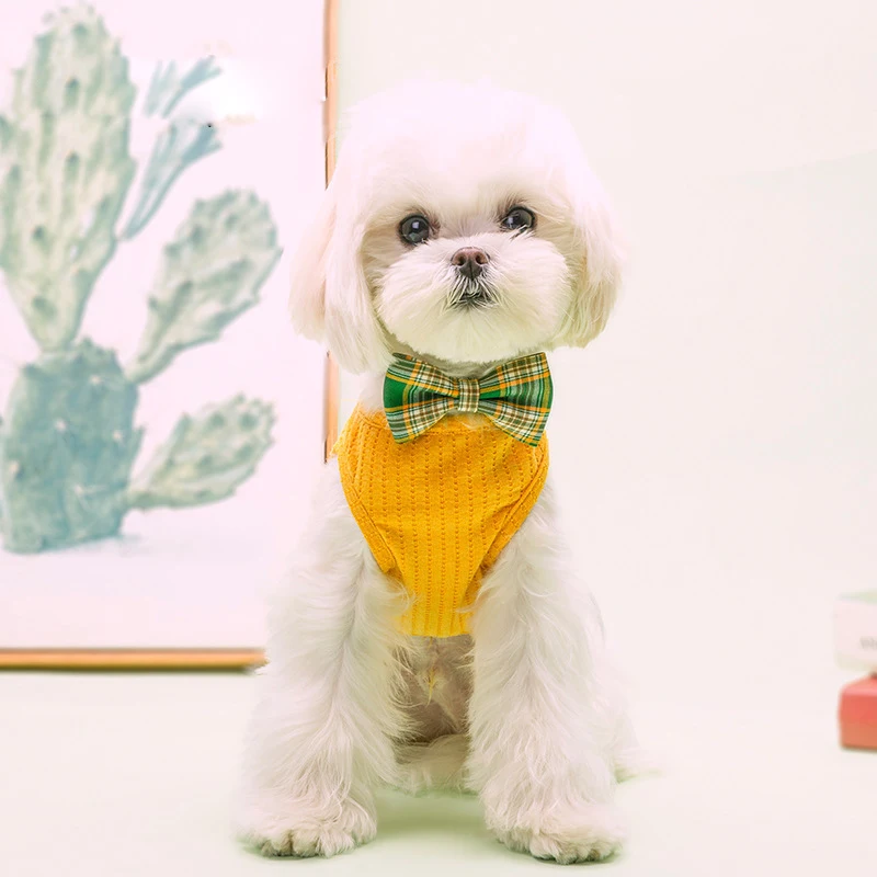 

Autumn Dog Clothes Dog Vest Lovely Pet Clothes for Small Cats Dogs Solid Vest Cotton Dog Clothing Cute Style Outfits for Dogs