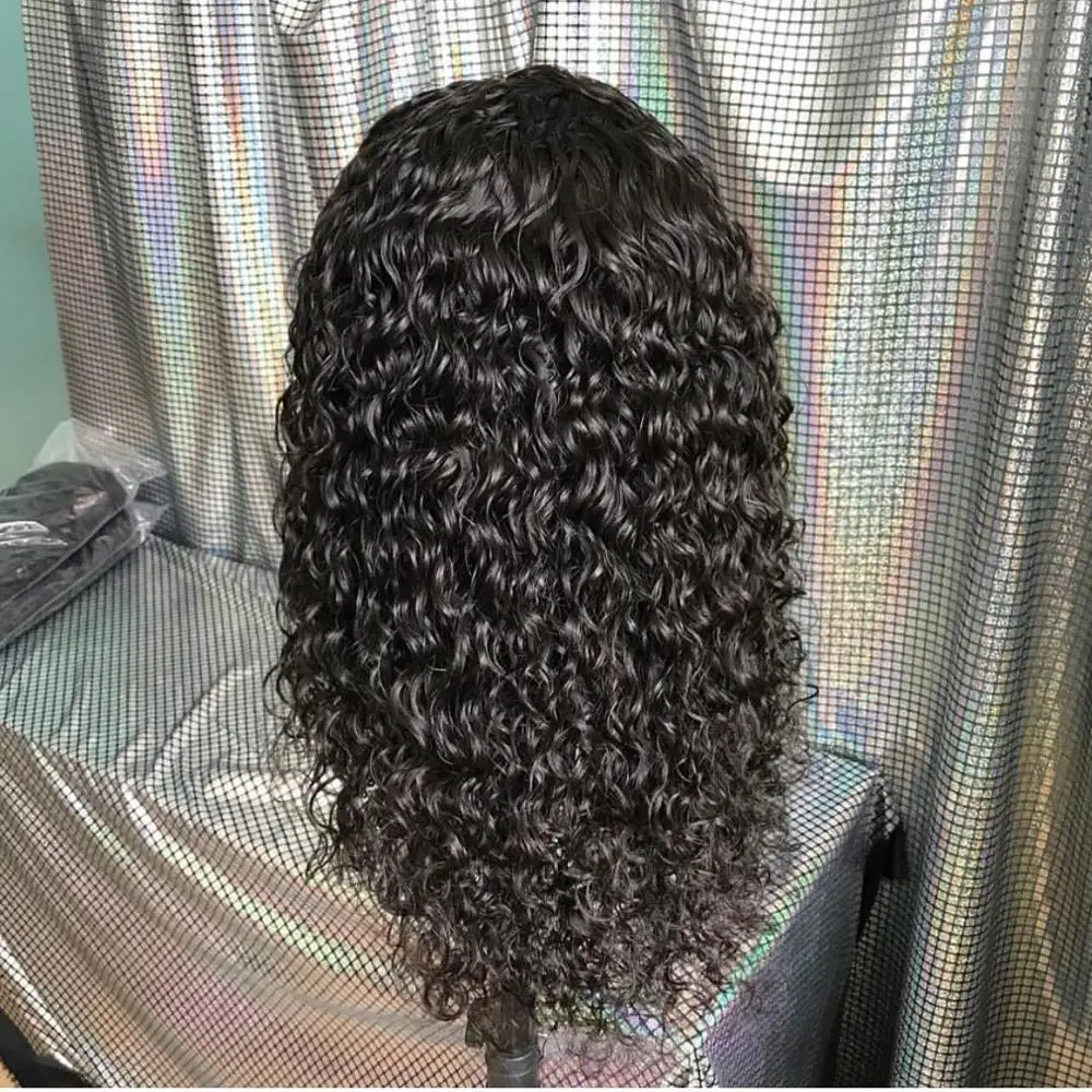 Волнистые человеческие парики для черных женщин 13X4 предварительно сорванные с