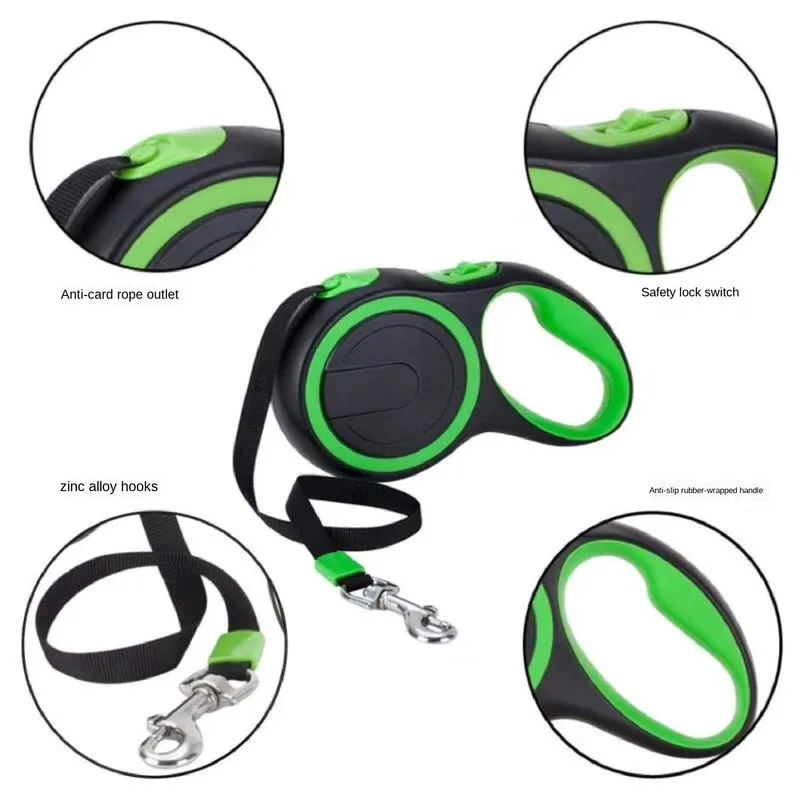 

3M/5M Dog Leash Retractable Pet Dog Harness Automatic Retractable Strong Nylon Dog Lead For Small Medium Dogs Pet Supplies