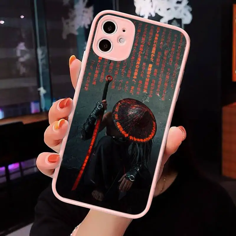 

fashion culture Japanese samurai Phone Case Matte Transparent for iPhone 7 8 11 12 s mini pro X XS XR MAX Plus cover funda