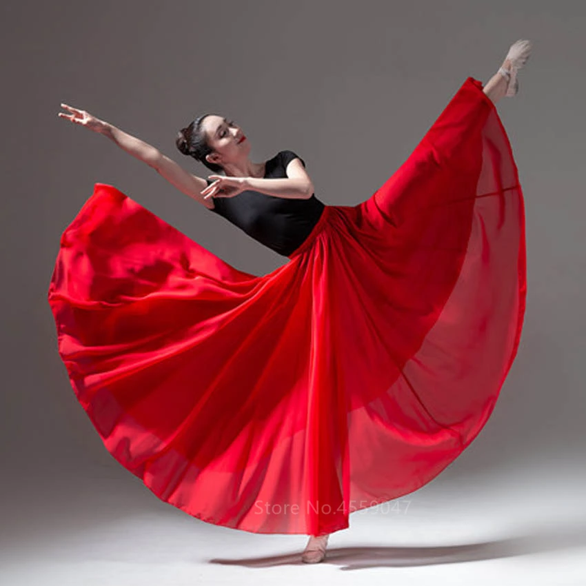 Цыганская 360 540 720 градусов юбка испанского фламенко для женщин и девушек