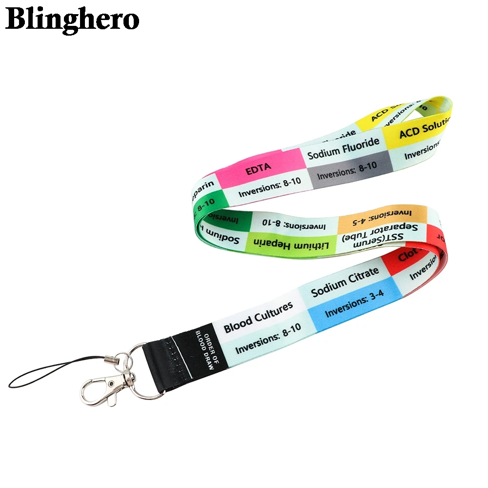 

CB559 Order of Blood Draw Nurse Lanyard for Keys ID Card Phone Straps USB Badge Holder Gift for Nursing Clinicals and RN Student