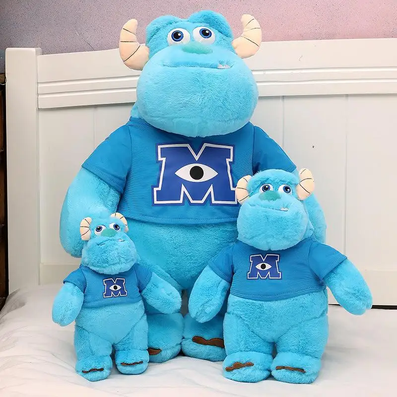 Disney-monstruo peludo azul de la Universidad de los monstruos, muñeco de peluche de animación periférico, regalo para niños