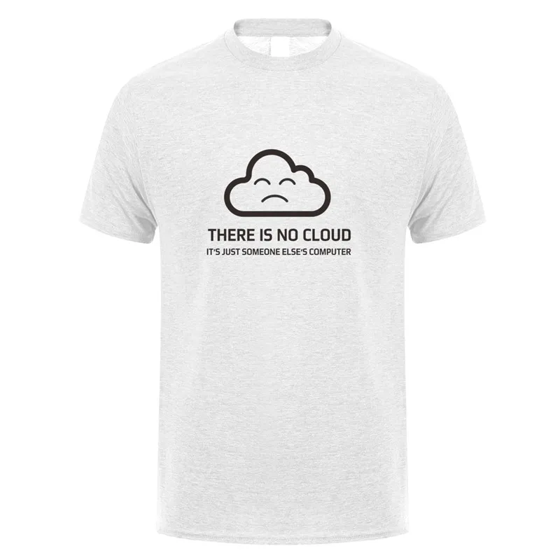 Новая модная футболка с надписью «There is No Cloud It is just Human's Computer» хлопковая футболка с короткими рукавами футболки для мальчиков OT-848 - Цвет: ash grey
