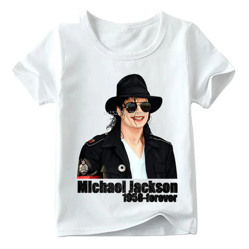 

tops for teens Children Michael Jackson T shirt Baby Boys/Girls Rock N Roll Star Summer Tops Kids Kpop Casual T-shirt