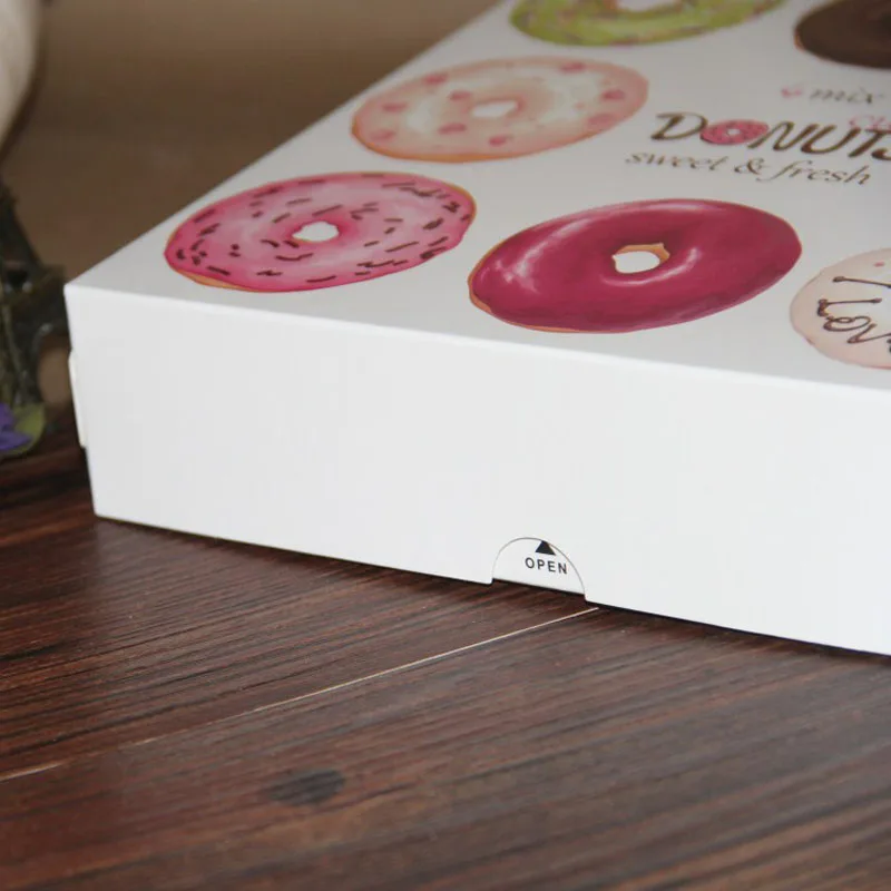 Бумажная коробка с пончиком esсерт упаковочные коробки для пончиков капкейков