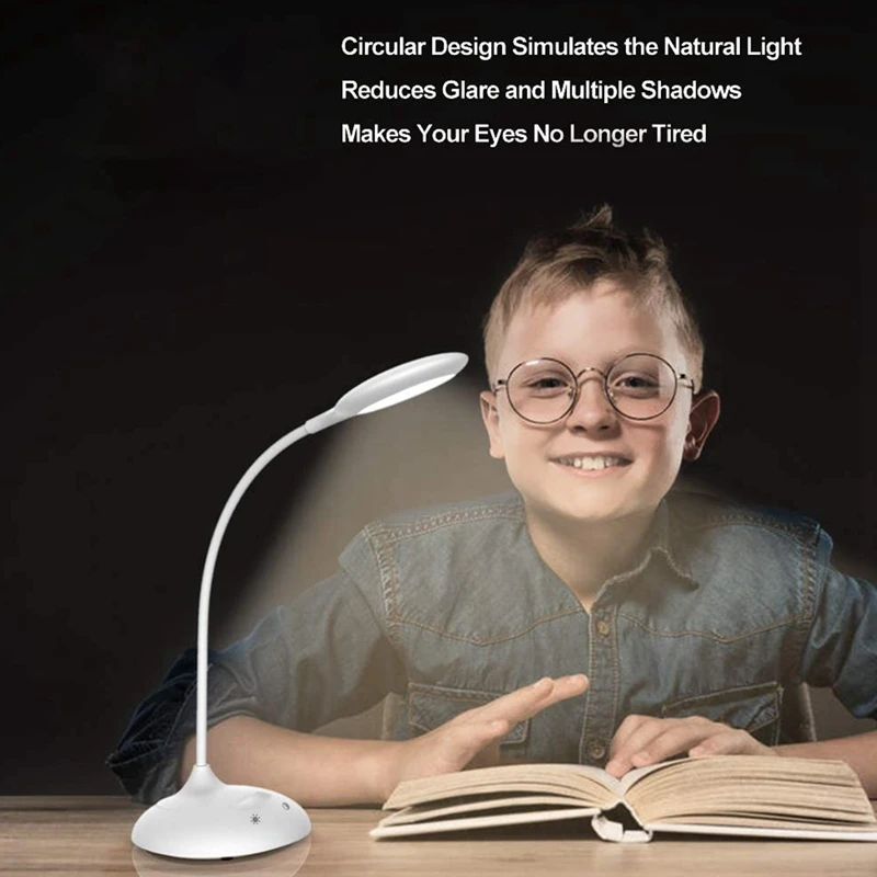 

28 LED Desk Lamp, 5 Lighting Modes with 5 Brightness Levels Eye Protect Reading Light, 1800MAh Rechargeable Desk Light