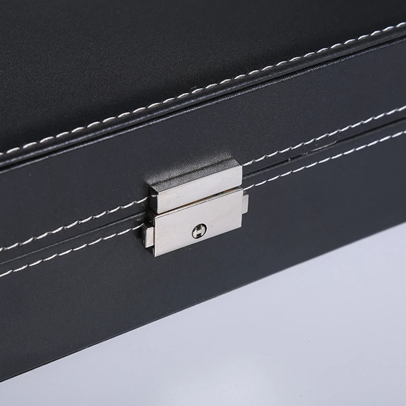

1 Pc Protable PU Leather Watches Organizer Jewelry Earrings Rings Necklace Storage Box Display Collection Case