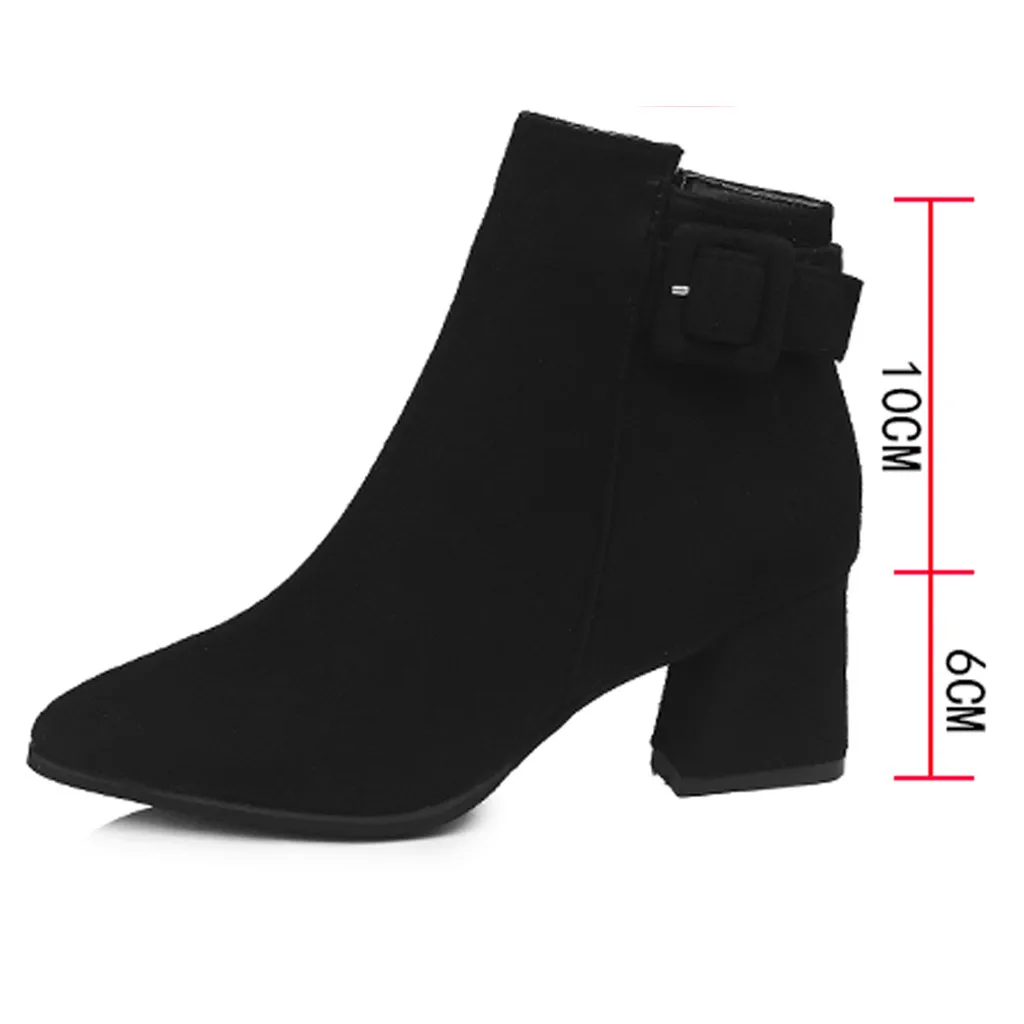 SAGACE/осенне-зимние ботильоны Женские пикантные черные ботинки на высоком каблуке