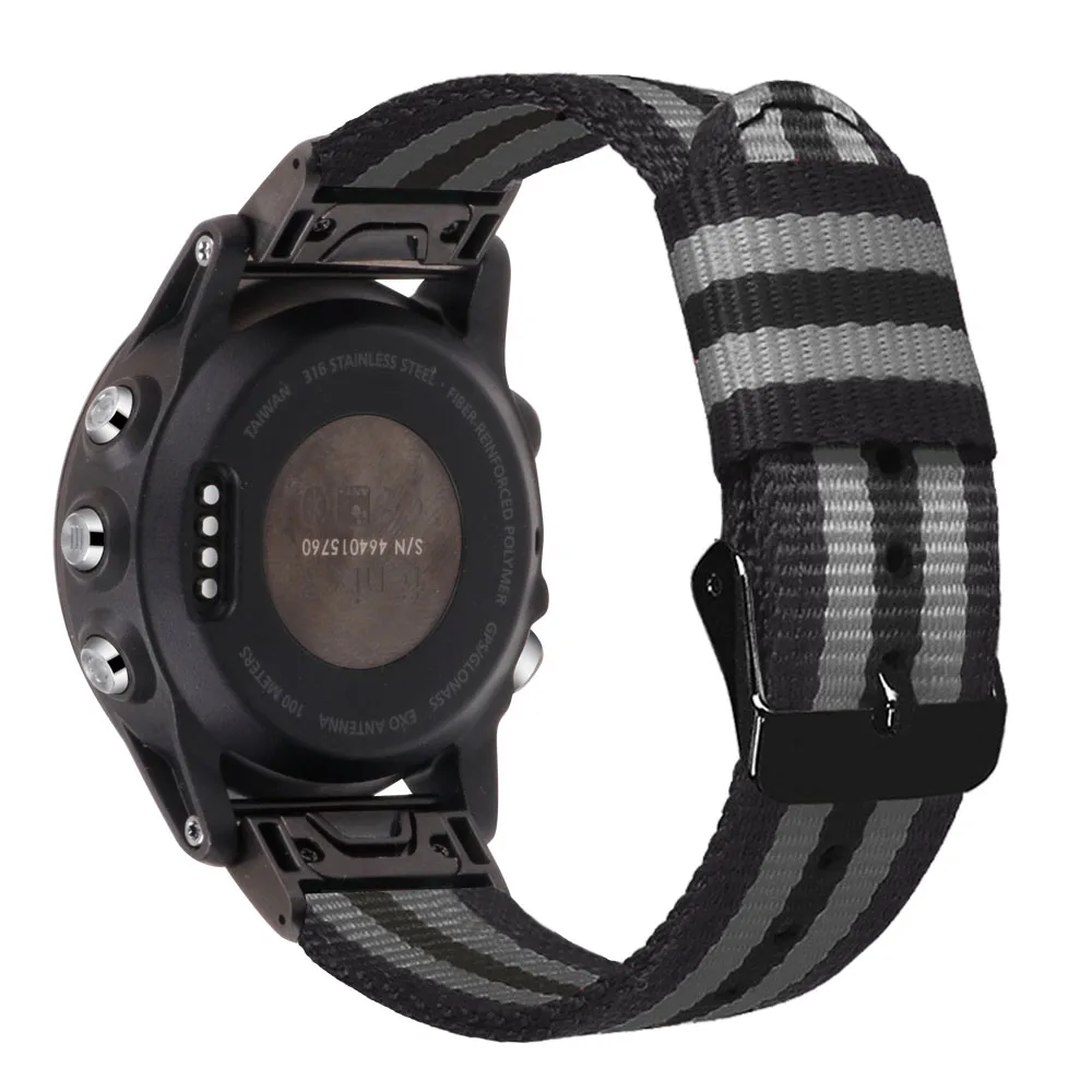 Ремешок для наручных часов Garmin Fenix 3 hr 5x 6x Plus пособие mk1 Quaitx3 сменный нейлоновый