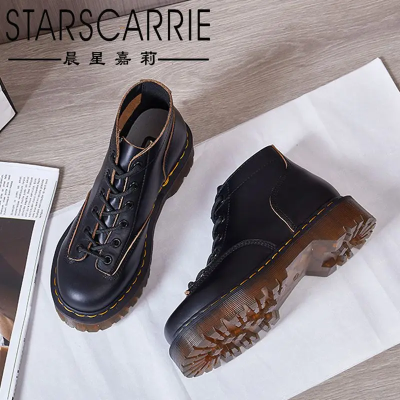 

Женские ботинки Goodyear craft осень-зима 2021, мотоциклетные ботинки, Британские кожаные ботинки для верховой езды, женские ботинки из воловьей кож...