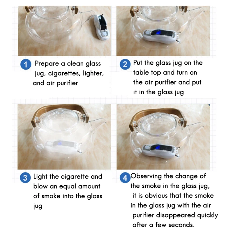 

Personal Wearable Mini Portable Car Household 400MAh Battery 300W Negative Ion Hanging Neck Purifier with Keychain