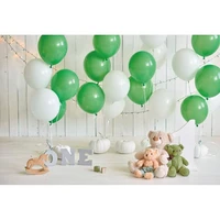 yeele green balloon 1 year birthday party scene photography backdrops customized photographic backgrounds for photos studio