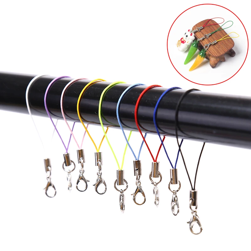 100 шт./компл. сплав полиэстер карабин крючки коготь сделай сам брелок шнур для