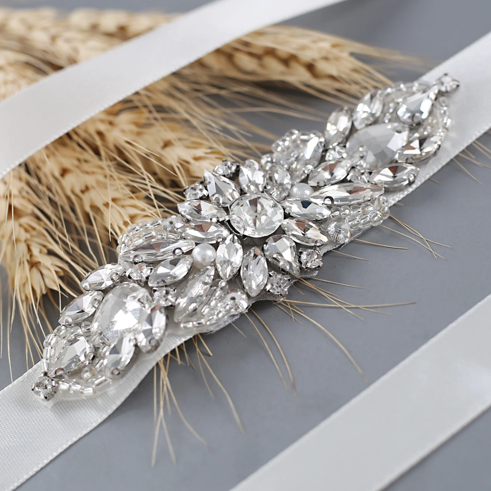 

S337 Refined Rhinestone Bridal Wedding Dress Belts Bridesmaid Bride Dresses Belt Women Party Prom Evening Dresses Accessories