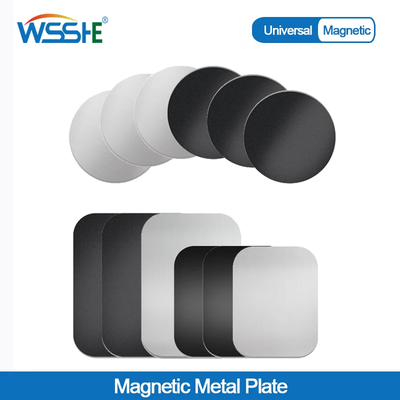 

1/3/5pcs Thin Metal Plate For Magnetic Car Phone Holder Iron Sheet Sticker Disk For Magnet Phone Stand Mount Round Retangle