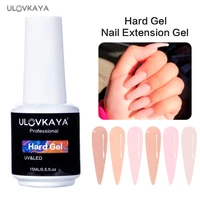 ulovkaya 15ml uv gel for nail milky white clear poly nail gel extension gel varnishes in a bottle thick quick building