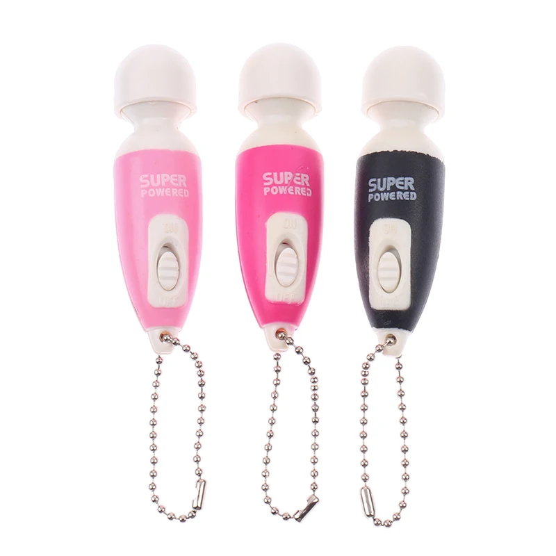 

Portable Mini Massage Stick Tiny Stress Relief Electronic Key-Chain Ring Full Body Massager With Button