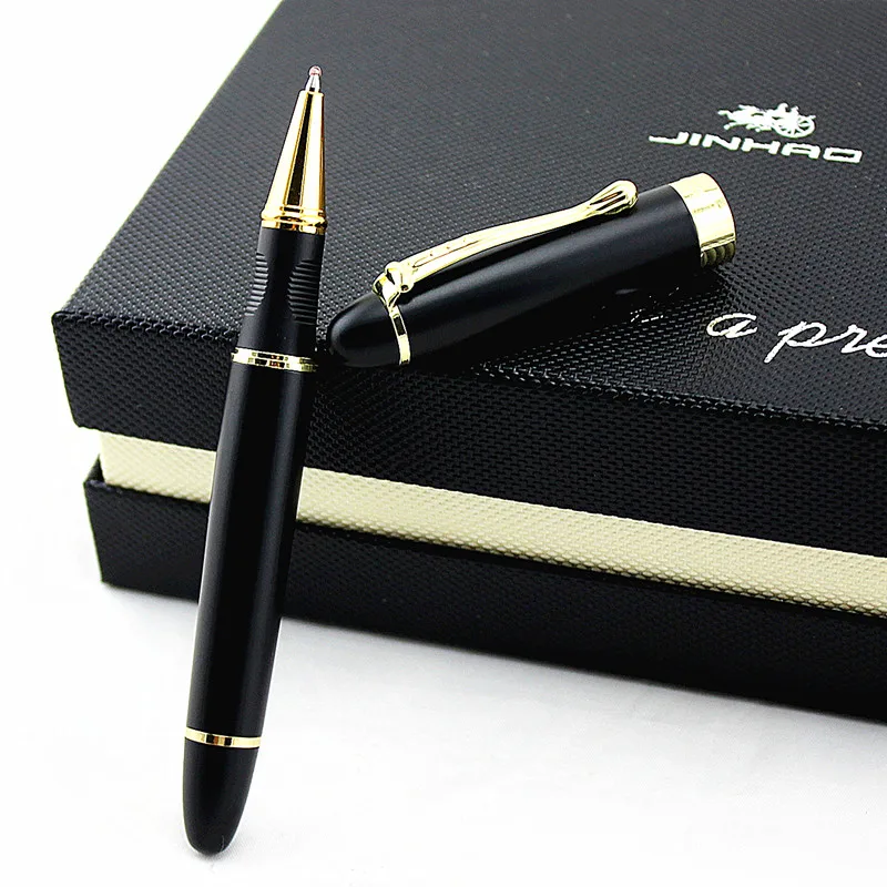 Шариковая ручка JINHAO X450 матовая черная и золотая для бизнеса офиса белая разные