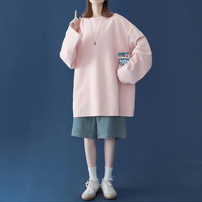 

NEW Autumn Long Sleeve T-Shirt Women Basic Tee Shirt Oversize T Shirt Women Casual O-neck Women Tshirt Plus Size