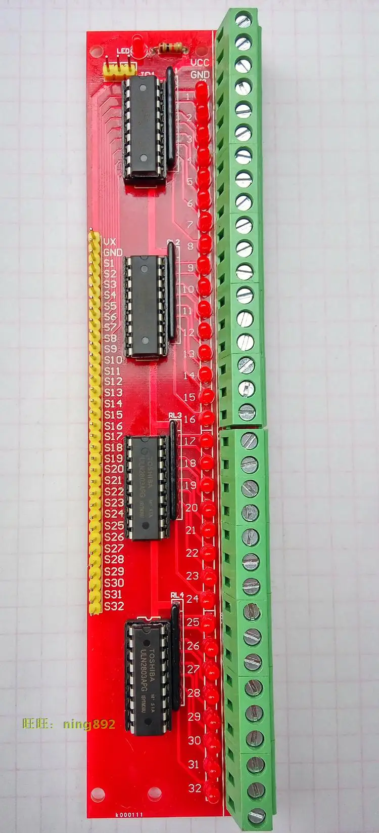 

32-Channel 2803 Module/ULN2803 Module with optocoupler isolation