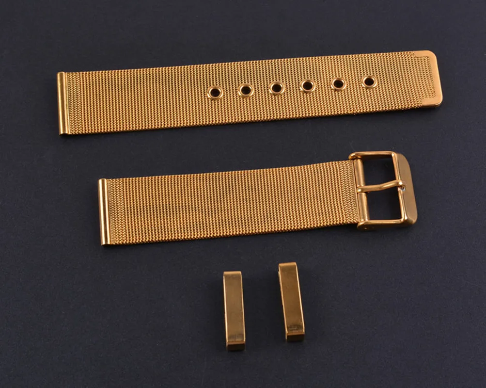 

18 20 22 24 mm Stainless Steel Mesh belt watchband Milan watch Band Strap Universal Straight Mouth Wrist Watch replace